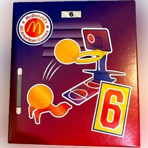 2025 MCDONALDS ALL AMERICAN GAMES #6 BASKETBALL STICKERS HAPPY MEAL TOY ORANGE